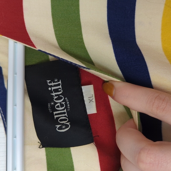 Collectif 50s Rainbow Fit and Flare Dress - Picture 4 of 7